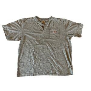 Carhartt Men's Heather Green Button Pocket Tshirt. 2XL